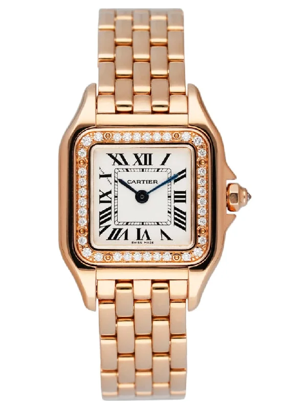 Discover Cartier Watches with Legendary Appeal –Cartier Panthere WJPN0008 Diamond Rose Gold Ladies Watch Box Papers