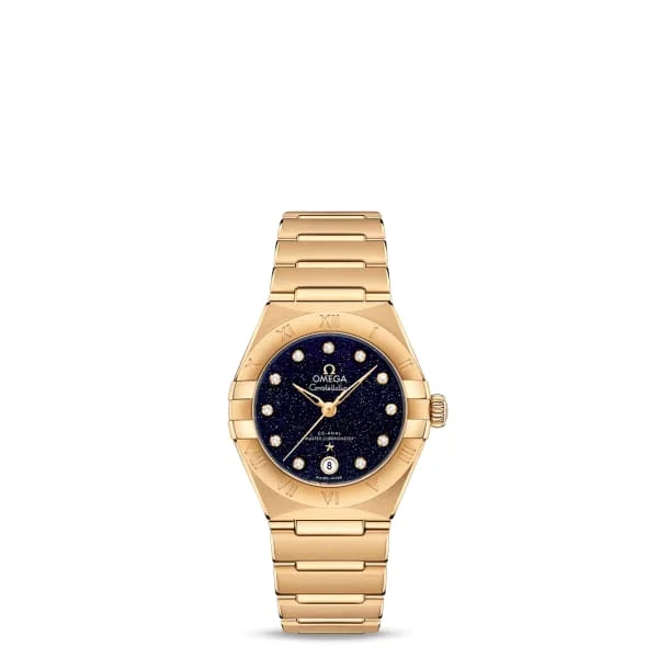 Omega Watches: A Perfect Blend of Function and Style –Omega Constellation 29mm Watch - Ref: 131.50.29.20.53.002 - Blue Diamond Index Dial, 18K Yellow Gold Bracelet