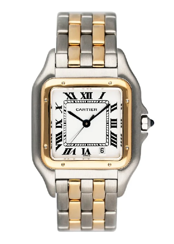 Shop Cartier Watches for the Modern Gentleman –Cartier Panthere W25028B6 Midsize Silver Dial Ladies Watch