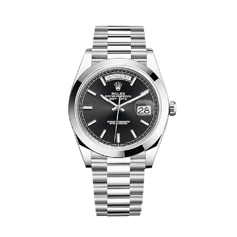 Find Rolex Watches That Will Last a Lifetime –Rolex Day-Date 228206 Platinum Black Dial