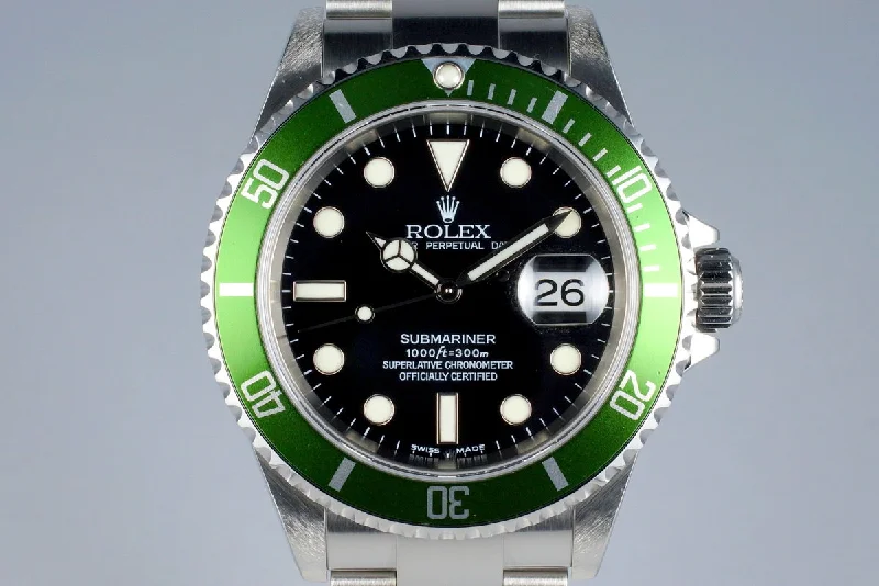 Timeless Rolex Watches for the Modern Collector –2004 Rolex Green Submariner 16610V Mark I Dial