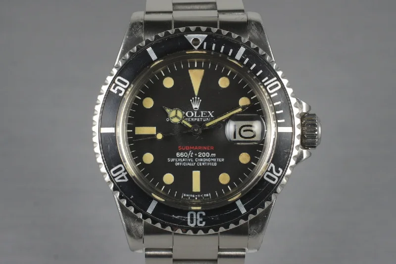 Rolex Watches: A True Luxury Investment –1972 Rolex Red Submariner 1680 with Mark VI Dial