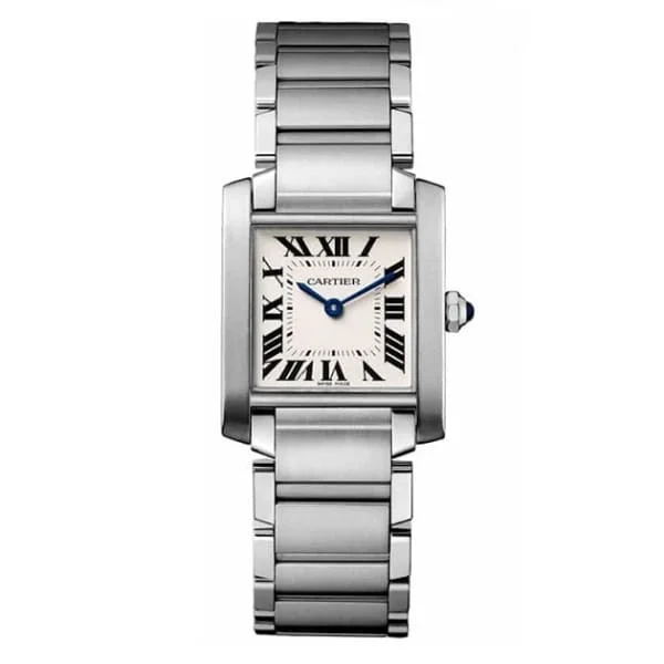 Discover Cartier Watches with Exceptional Design –Cartier Tank Francaise 30.4mm Women's watch - Ref: WSTA0005 - Silver Roman Dial, Stainless Steel Bracelet