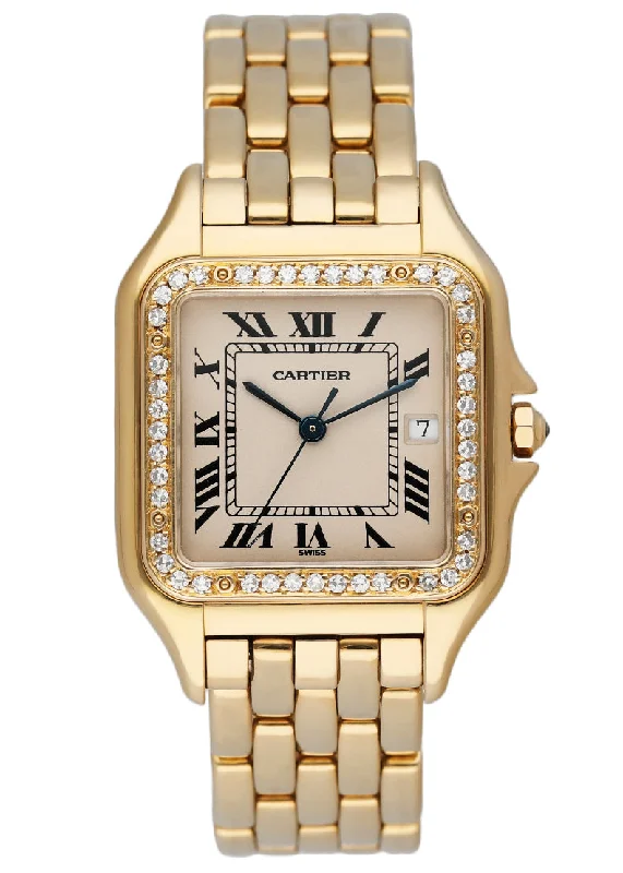 Find Cartier Watches with Lasting Appeal –Cartier Panthere Large Size Diamond 18K Yellow Gold Watch