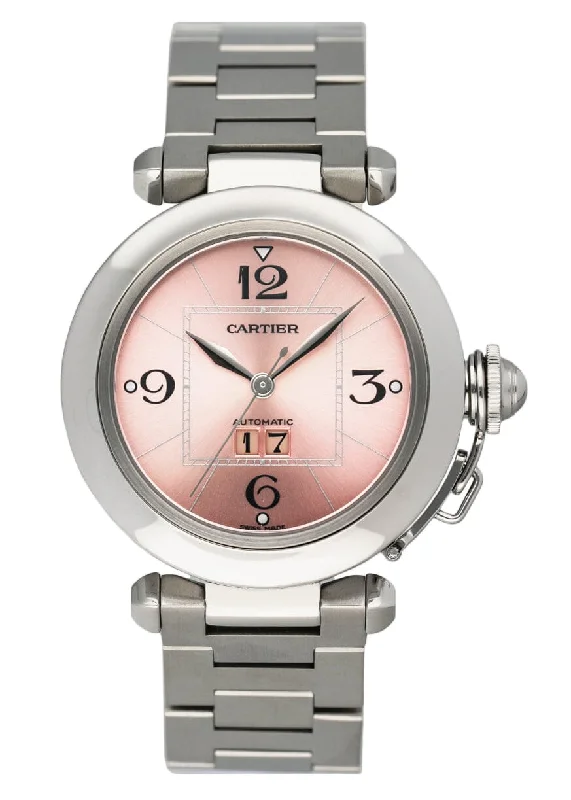 Discover Cartier Watches for Lasting Value –Cartier Pasha W31058M7 Pink Dial Steel Ladies Watch