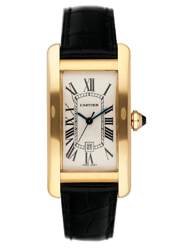 Discover the World of Cartier Watches for You –Cartier Tank Americaine W2603556 18K Yellow Gold Watch Box & papers