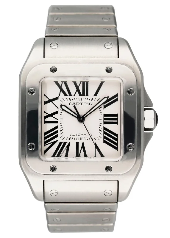 Cartier Watches: Designed for Precision and Luxury –Cartier Santos-100 XL W200737G Stainless Steel Mens Watch