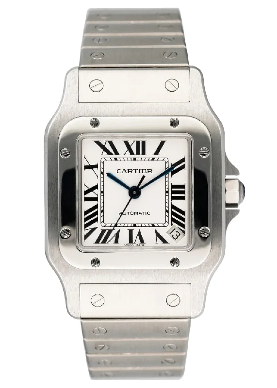 Find Cartier Watches with Distinctive Appeal –Cartier Santos Galbee W20098D6 Stainless Steel Mens Watch Box Papers