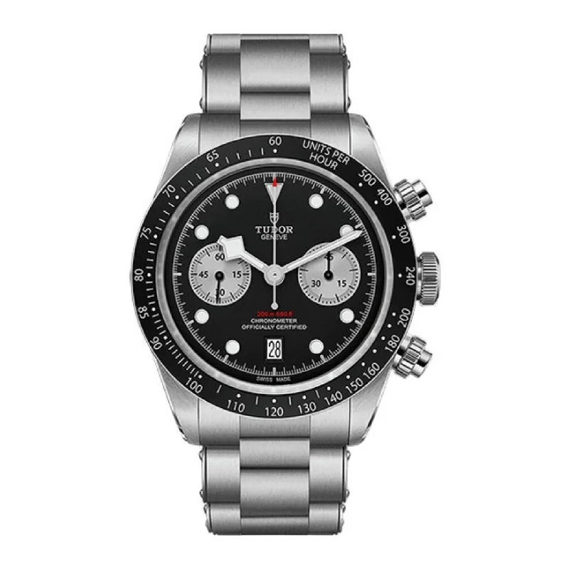 Shop Tudor Watches for Iconic Swiss Designs –Tudor Black Bay Chrono 41mm | Stainless Steel Bracelet | black Dial | Men's Watch ref. M79360N-0001