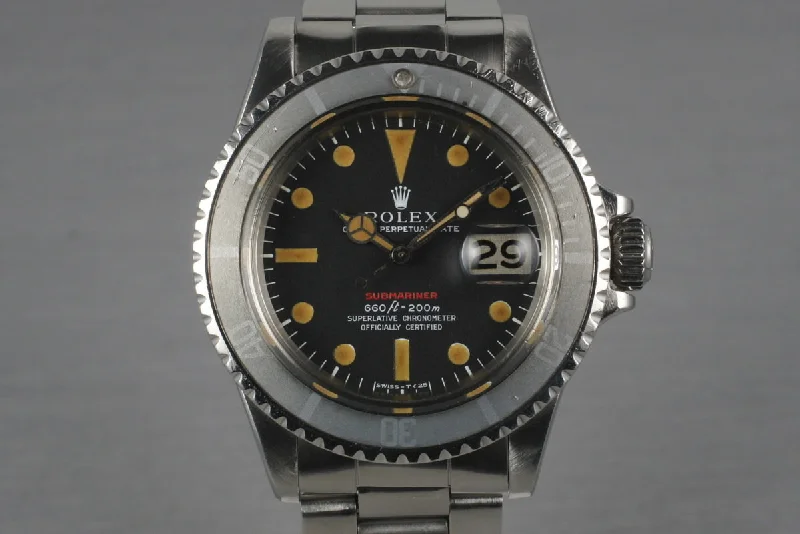 Shop Luxury Rolex Watches –1970 Rolex Red Submariner 1680 Mark 4 Dial