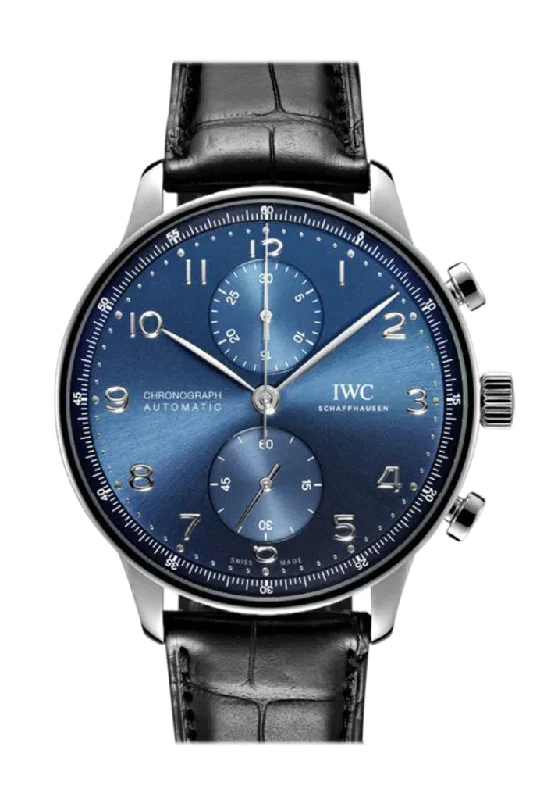 Discover IWC’s Masterpieces of Engineering –IWC Portuguese Chronograph Automatic Blue Dial Men's Watch IW371606