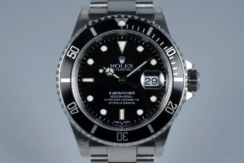 Shop Rolex Watches for Timeless Elegance –2002 Rolex Submariner 16610 with Box and Japanese Papers