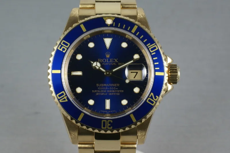 Explore Rolex’s Masterpieces of Timekeeping –Rolex Submariner  Ref: 16618 with Service Paper