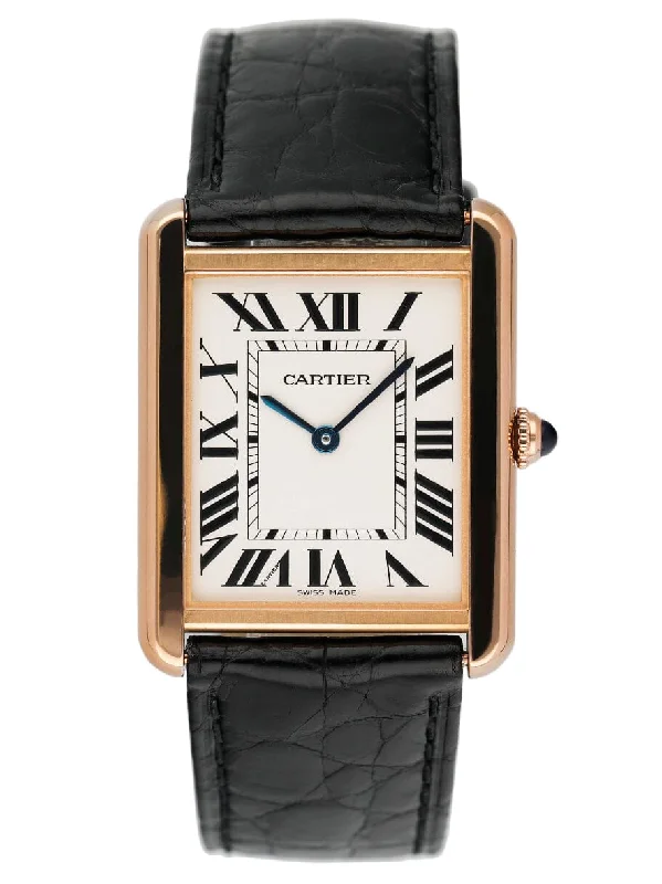 Shop Cartier Watches for Every Moment –Cartier Tank Solo W5200025 18K Rose Gold Mens Watch