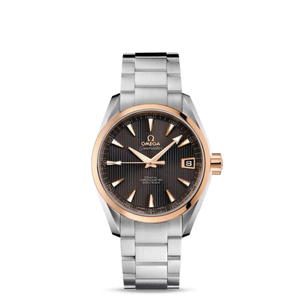 Discover the Timeless Charm of Omega Watches –Omega Seamaster 39mm Watch - Ref: 231.20.39.21.06.003 - Grey Index Dial & 18K Rose Gold Bezel, Stainless Steel Bracelet