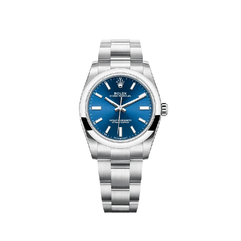 Discover the World of Rolex Timepieces Now –Rolex Oyster Perpetual 124200 'Ladies' Stainless Steel Blue Dial