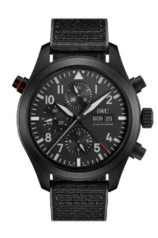 IWC Watches: Built for Performance and Precision –IWC Pilot DOUBLE Chronogragh Black Dial Watch IW371815