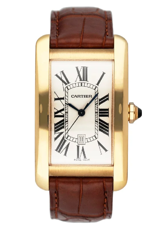 Discover the World of Cartier Watches for You –Cartier Tank Americaine Large W2603156 18K Yellow Gold Mens Watch