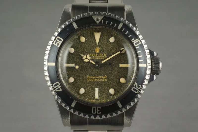 Rare Rolex Watches Online –1966 Rolex Submariner 5513 with Gilt Bart Simpson Dial