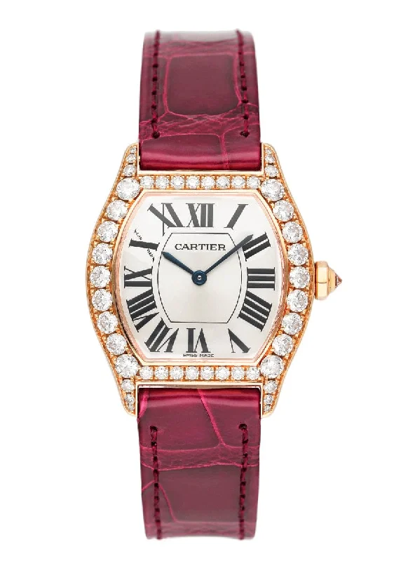 Cartier Watches: Built for Timeless Style –Cariter Tortue WA505031 Diamond 18K Rose Gold Ladies Watch