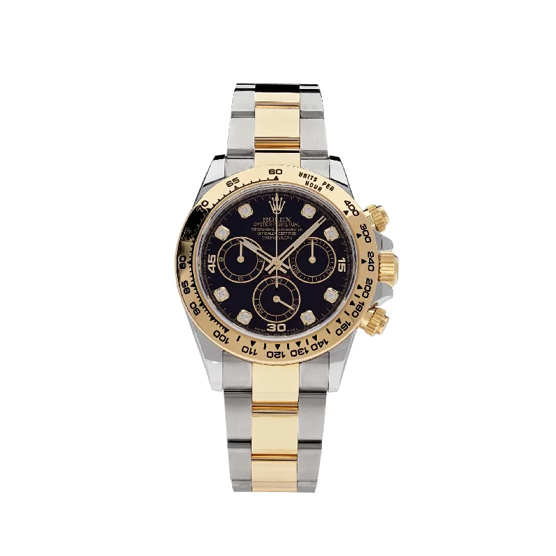 Discover Rolex’s Masterpieces of Watchmaking –Rolex Daytona 116503 Yellow Gold Stainless Steel Black Diamond Dial