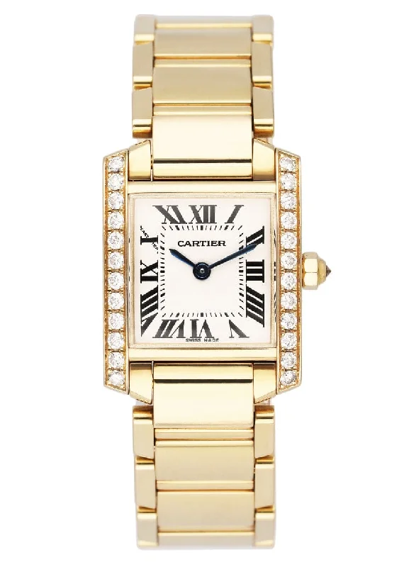 Find Your Perfect Cartier Watch Today –Cartier Tank Francaise WE1001R8 Diamond 18k Yellow Gold Ladies Watch