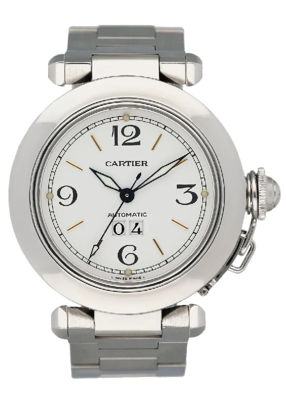 Shop Cartier Watches for Timeless Value –Cartier Pasha 2475 White Dial Steel Ladies Watch