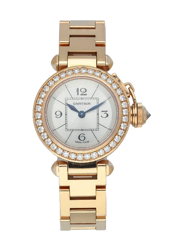 Cartier Watches: Timeless Elegance –Cartier Pasha 3133 Rose Gold Dimond Ladies Watch Box Papers