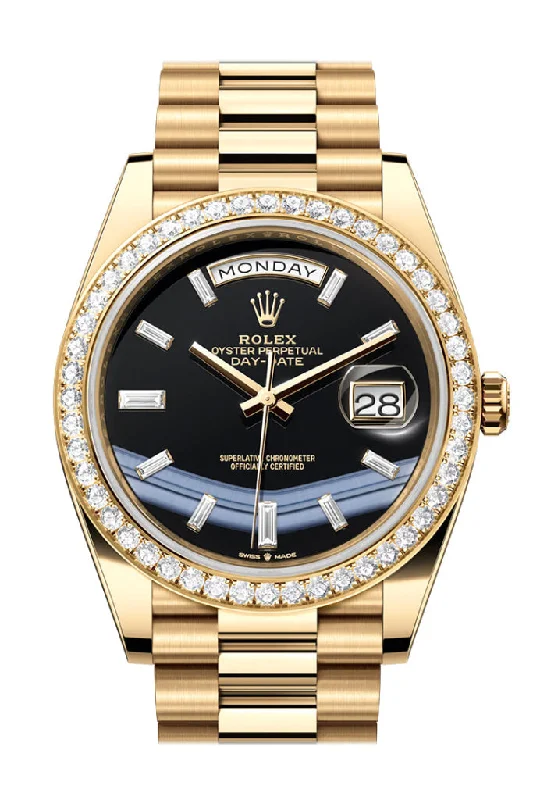 Find Exclusive Rolex Models for Timeless Elegance –Rolex Day-Date 40 Onyx Dial Yellow Gold President Men's Watch 228348RBR 228348