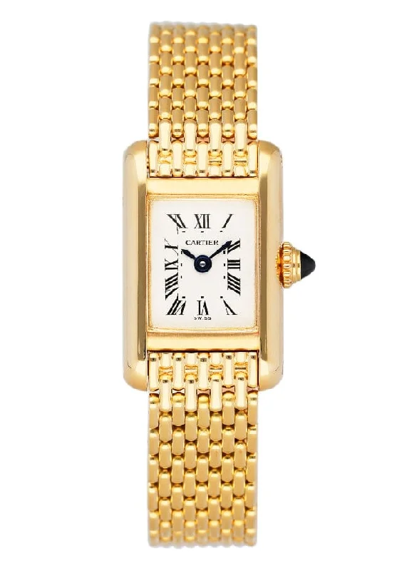 Find Cartier Watches with Distinctive Appeal –Cartier Tank Mini W15006A3 18K Yellow Gold Ladies Watch