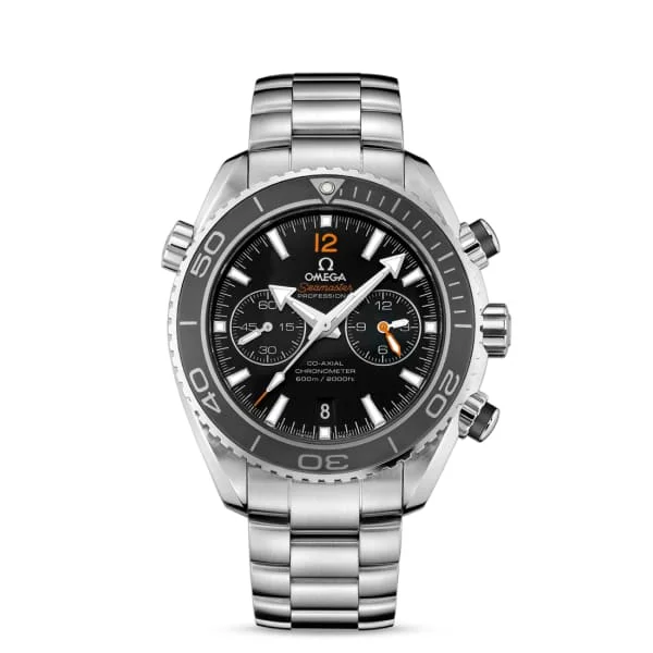 Shop Omega Watches for Timeless Luxury –Omega Seamaster 46mm Watch - Ref: 232.30.46.51.01.003 - Black Chronograph Index Dial, Stainless Steel Bracelet