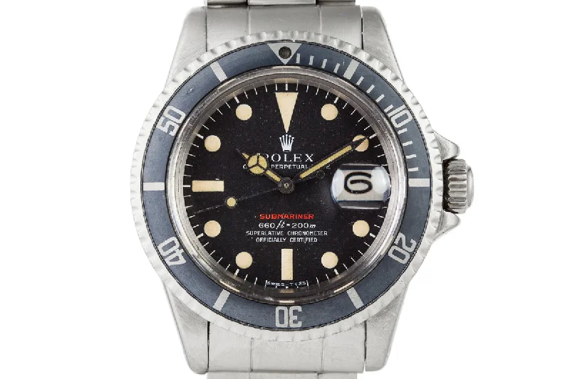 Rolex Watches: Precision, Luxury, and Style –1971 Rolex Red Submariner 1680 Mark IV Dial