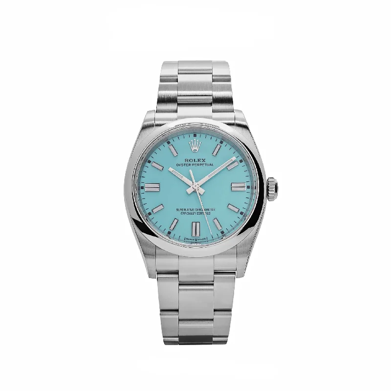 Rolex Watches: Timeless Elegance –Rolex Oyster Perpetual 126000 Stainless Steel Baby Blue Dial