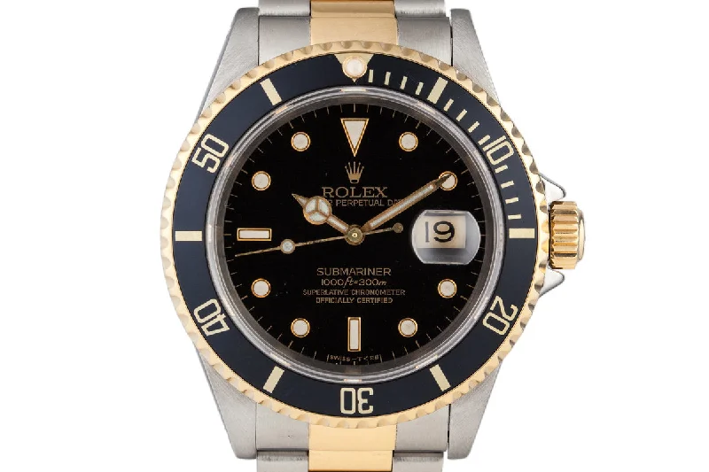 Rolex Watches: Invest in Timeless Luxury –1991 Rolex Two Tone Black Submariner 16613