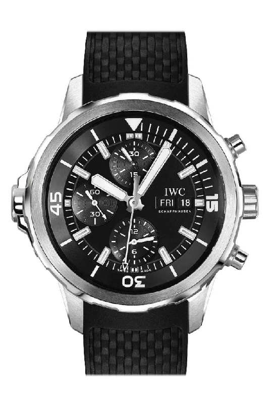 IWC Watches: Luxury Meets Performance –IWC Aquatimer Chronogragh Black Dial on Strap IW376803