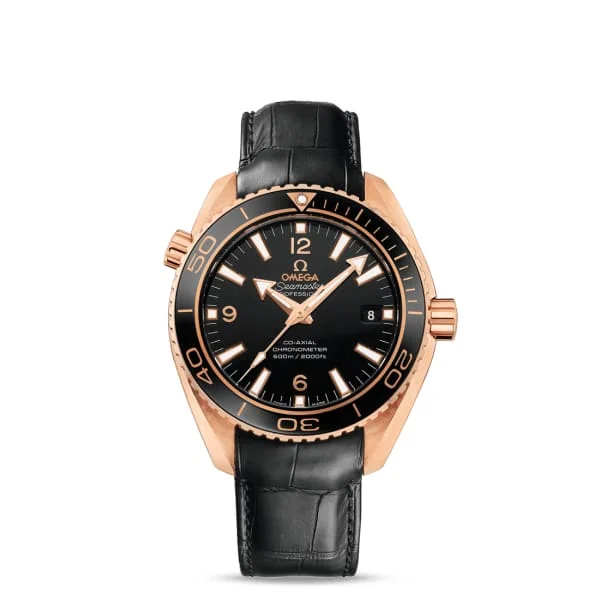 Omega Watches: A Perfect Blend of Function and Style –Omega Seamaster 42mm Watch - Ref: 232.63.42.21.01.001 - Black Index Dial in 18K Rose Gold Case, Black Leather Strap