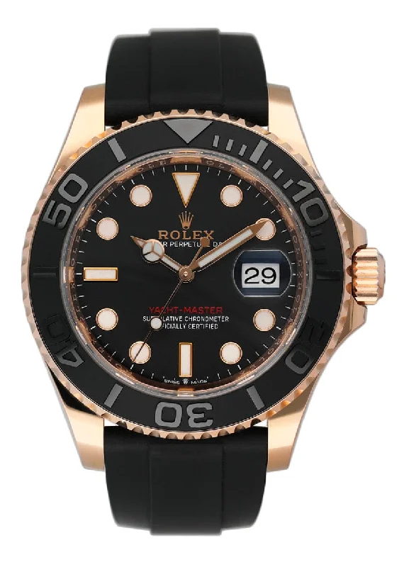 Rolex Watches: Made for the Discerning Buyer –Rolex Yacht-Master 126655 Black Dial 18K Rose Gold Mens Watch Box Papers