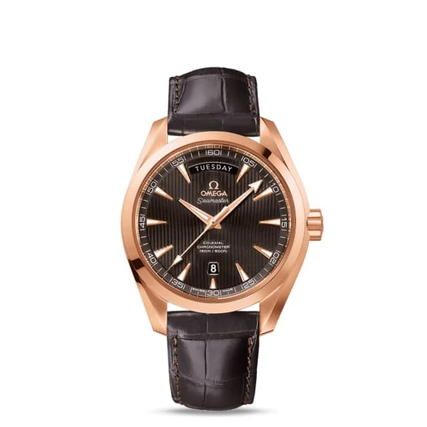 Omega Watches: A Legacy of Swiss Timekeeping –Omega Seamaster 42mm Watch - Ref: 231.53.42.22.06.001 - Brown Index Dial in 18K Rose Gold Case, Brown Leather Strap