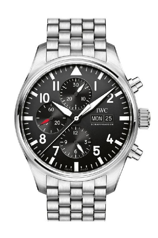 Explore the Collection of IWC Watches Now –IWC Pilot Automatic Chronograph Black Dial Men's Watch IW377710