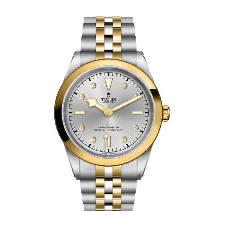 Find Tudor Watches for Classic Luxury –Tudor Black Bay 41 S&G | Steel and yellow gold bracelet | Silver Diamond Dial | Men's Watch ref. M79683-0007