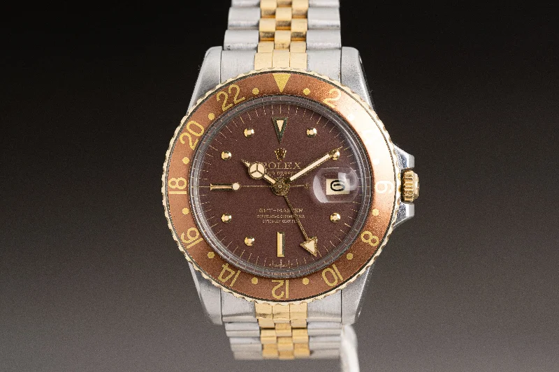 Find Rolex Watches with Legendary Status –1971 Rolex 18k/ST 1675 GMT Master Brown Nipple dial Jubilee Bracelet w/ Box