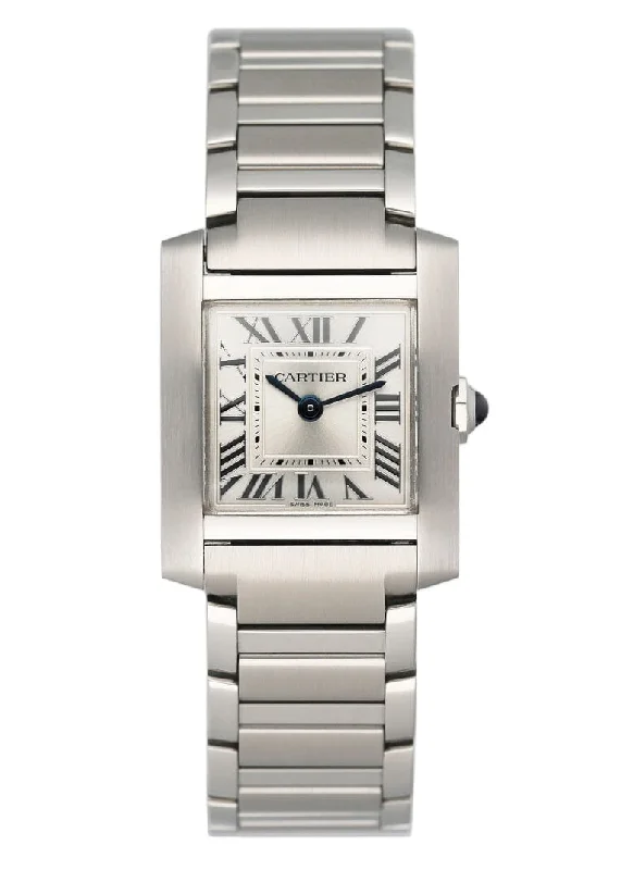 Find Rare Cartier Watches with Iconic Designs –Cartier Tank Francaise WSTA0065 Silver Dial Stainless Steel Ladies Watch