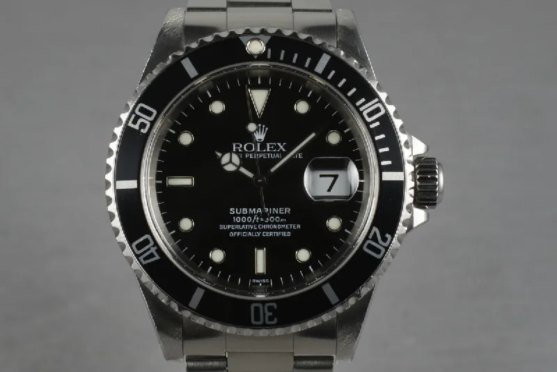 Discover the World of Rolex Timepieces Now –1997 Rolex Submariner 16610 Box and Papers