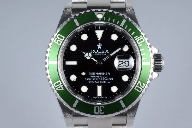 Iconic Rolex Models for Every Wrist –2006 Rolex Green Submariner 16610V with Box and Papers