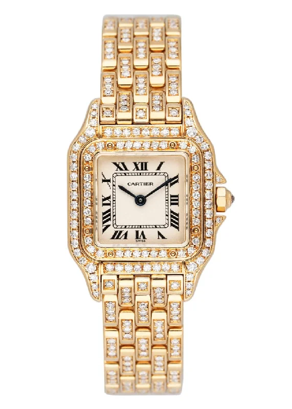 Shop Cartier Watches for the Perfect Timepiece –Cartier Panthere WF3072FF 18K Yellow Gold & Diamond Ladies Watch