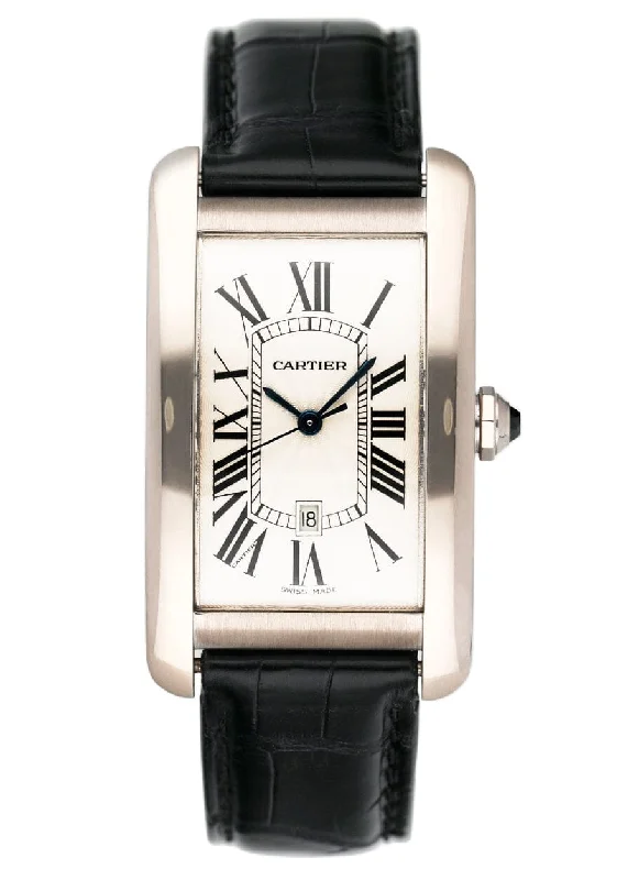 Cartier Watches: Designed for the Luxury Enthusiast –Cartier Tank Americaine Large W2603256 18K White Gold Mens Watch