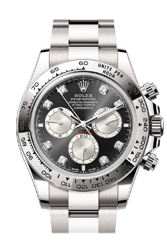 Discover Rolex Watches: A Mark of Excellence –Rolex Daytona 40 Bright Black and Steel Diamond Dial Dial White Gold Mens Watch 126509