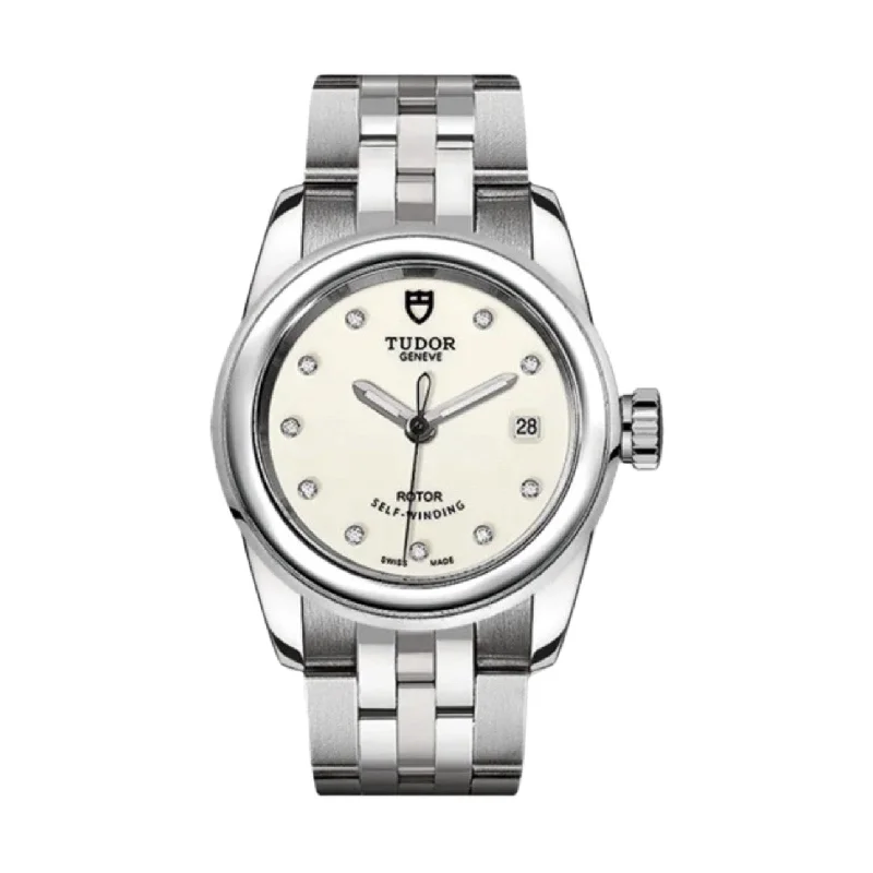 Tudor Watches: Built for Precision and Performance –Tudor Glamour Date 26mm | Stainless Steel bracelet | Opaline Diamond dial | Ladies Watch M51000-0028