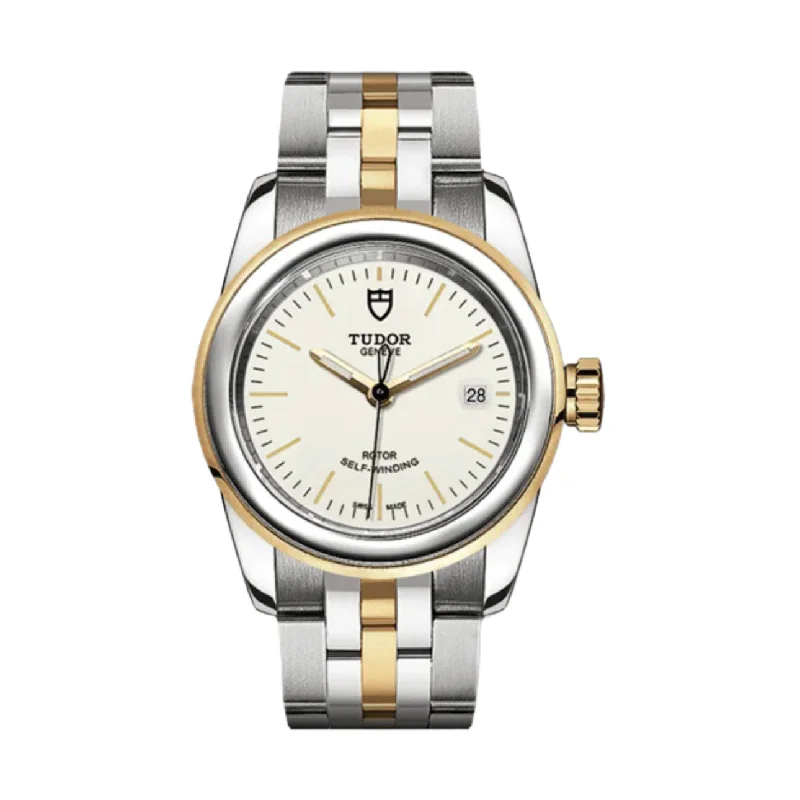 Shop Tudor Watches for the Modern Luxury Collector –Tudor Glamour Date 26mm | Steel and 18k yellow gold bracelet | Opaline dial | Ladies Watch M51003-0025