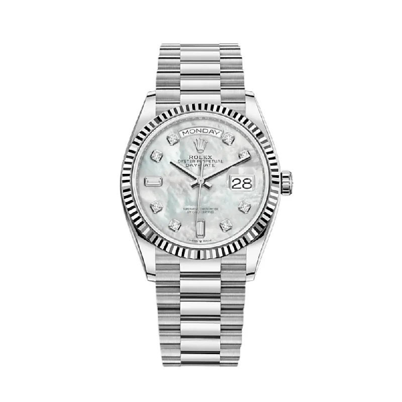 Timeless Rolex Watches for the Modern Collector –Rolex Day-Date 128239 White Gold MOP Diamond Dial